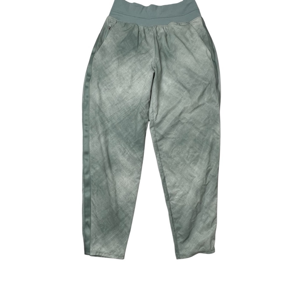 Athleta Women Nolita Tapered Leg Green Printed Jogger Crop Pants SZ 4 Tux Stripe - Picture 10 of 10